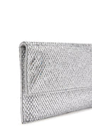 Woman Silver Chain-Strap Embellished Evening Bag | Derimod