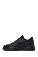 Male Black Lace-Up Leather Sneaker | Derimod