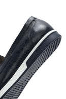 Erkek Lacivert Deri Casual Loafer | Derimod