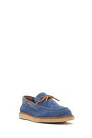 Men's Navy Blue Leather Casual Shoes | Derimod