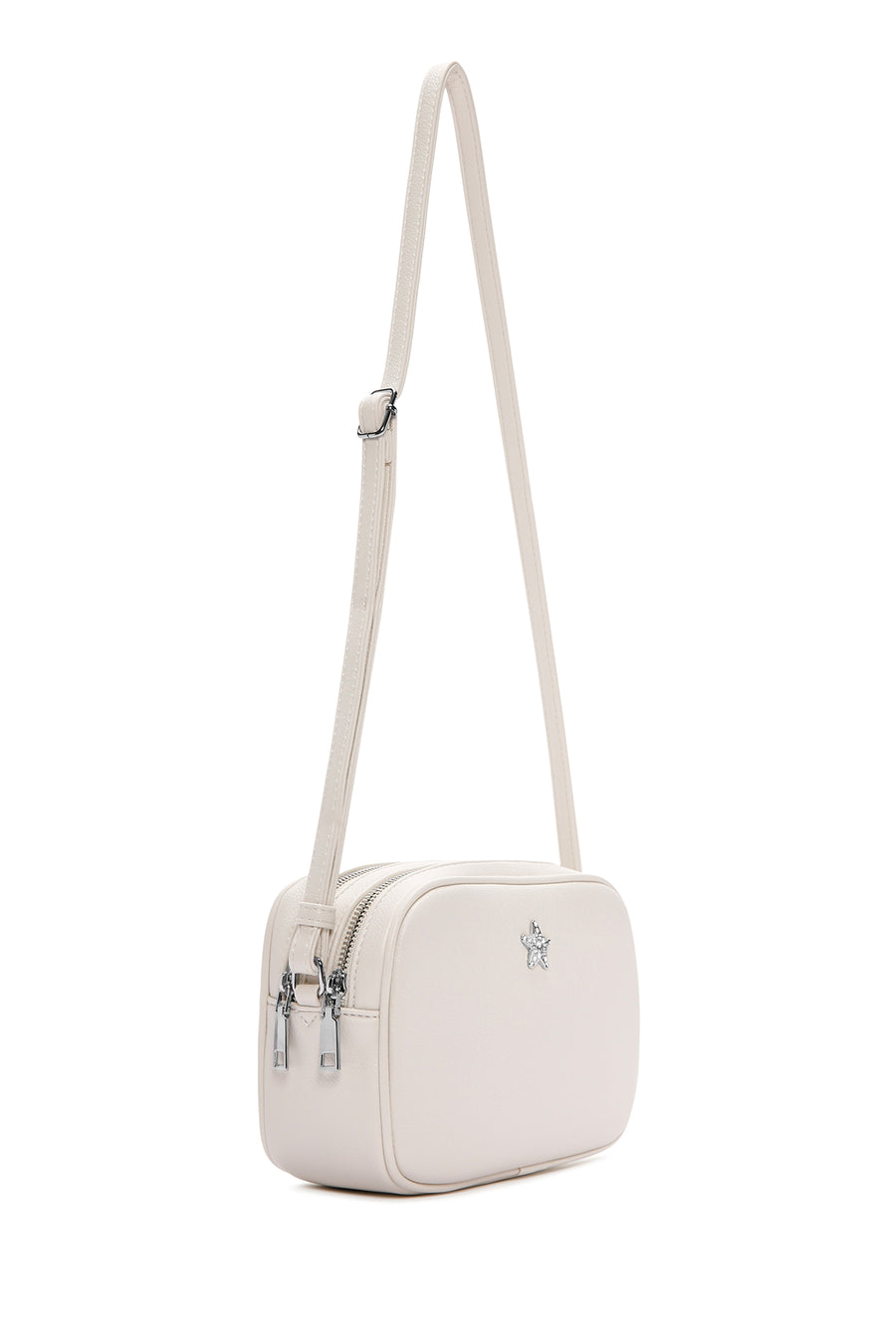 Women's Cream Long Strap Crossbody Bag