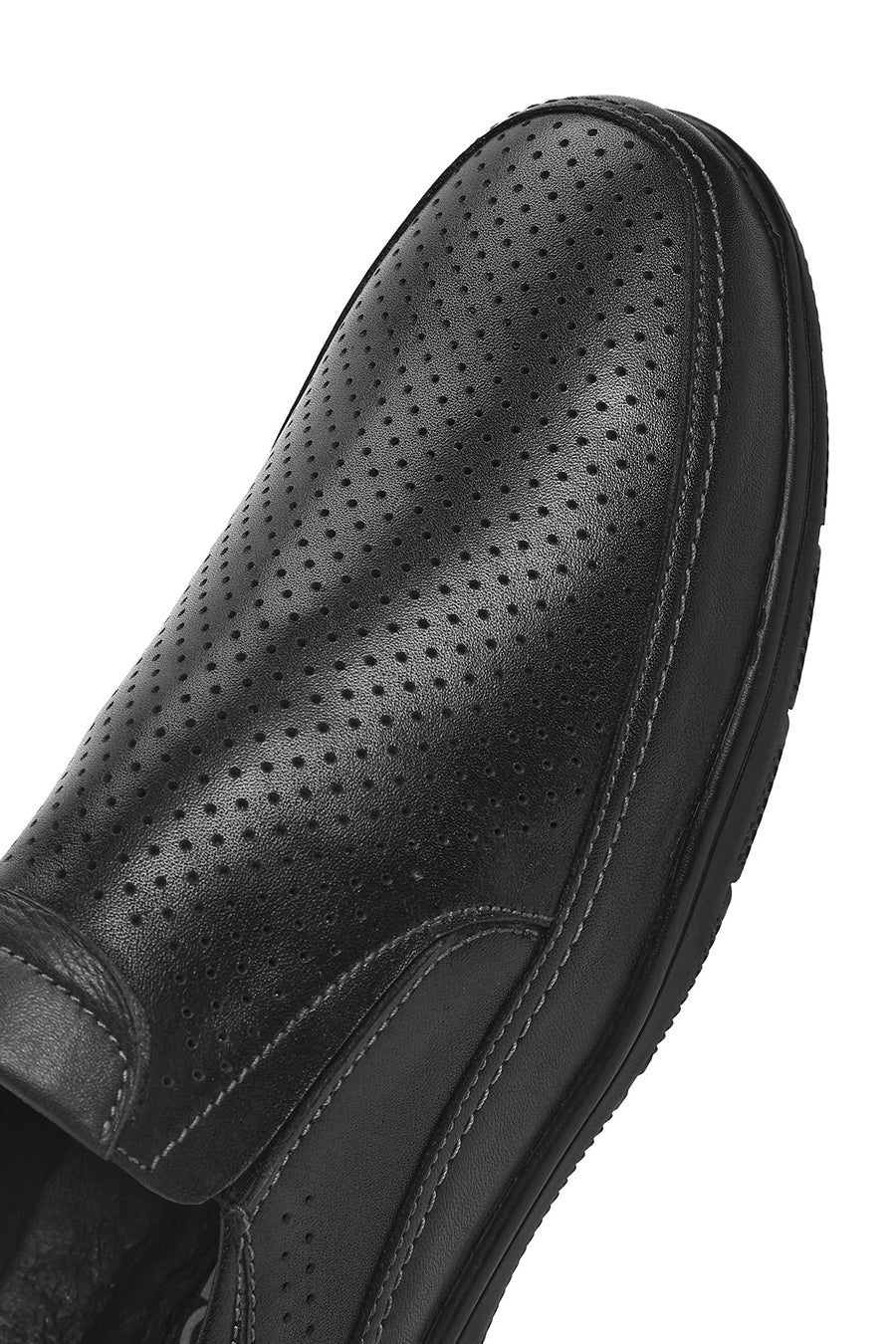Erkek Siyah Deri Casual Loafer