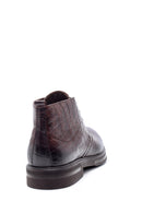 Men's Leather Crocodile Pattern Boots | Derimod