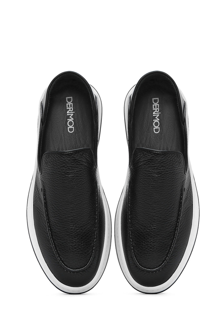 Erkek Siyah Deri Casual Loafer
