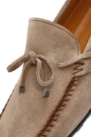 Men's Beige Suede Leather Casual Loafer | Derimod
