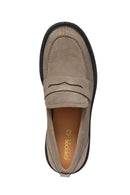Geox Women's Mink Spherica Ec7 Suede Leather Masculine Loafer | Derimod