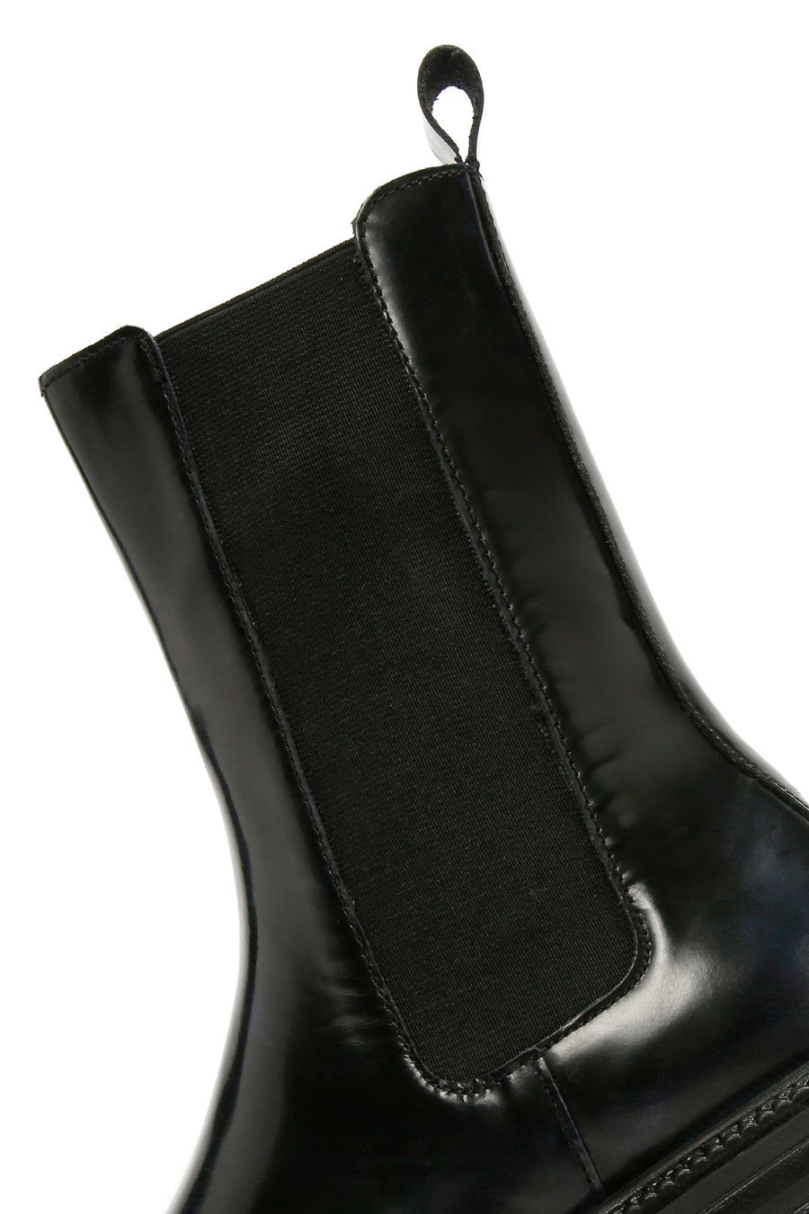 Women's Navy Blue Leather Chelsea Boots