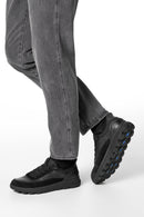 Geox Erkek Siyah U Spherıca Plus A - Nappa+Sued Bağcıklı Kalın Tabanlı Süet Sneaker | Derimod
