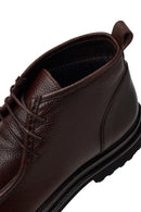 Male Brown Lace-up Leather Casual Boots | Derimod