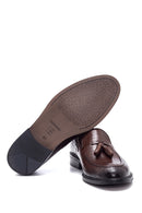 Men's Leather Printed Tassel Loafer | Derimod