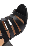 Women's Black Ankle Buckle Thick Heel Sandals | Derimod