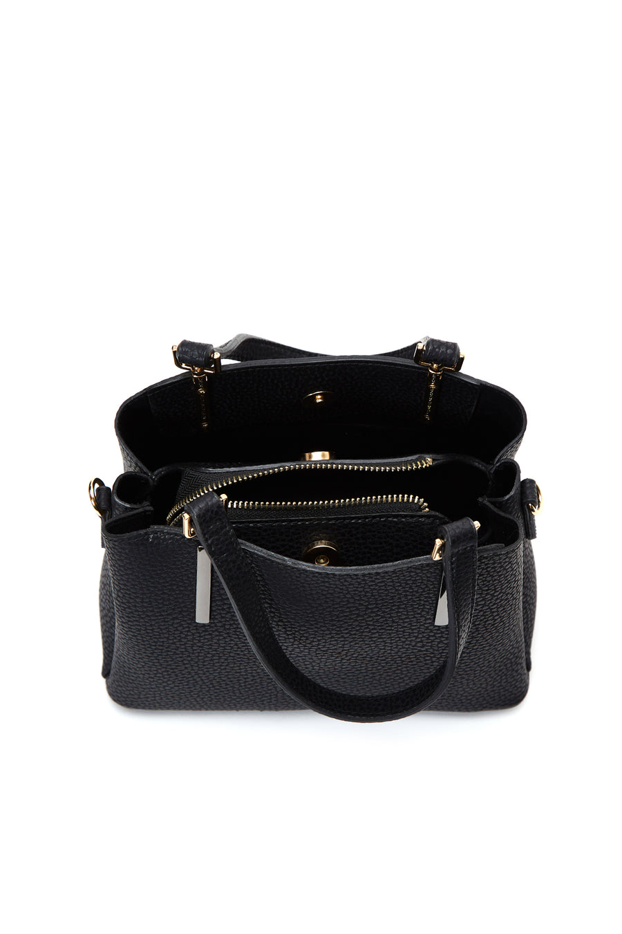 Women's Black Long Strap Printed Mini Handbag