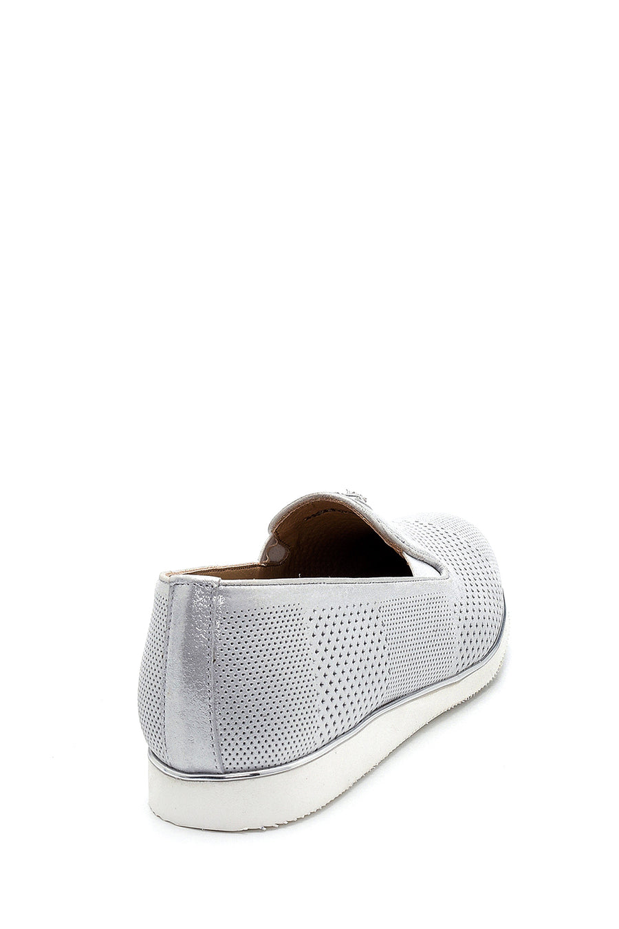 Women's Leather Glitter Detailed Loafer