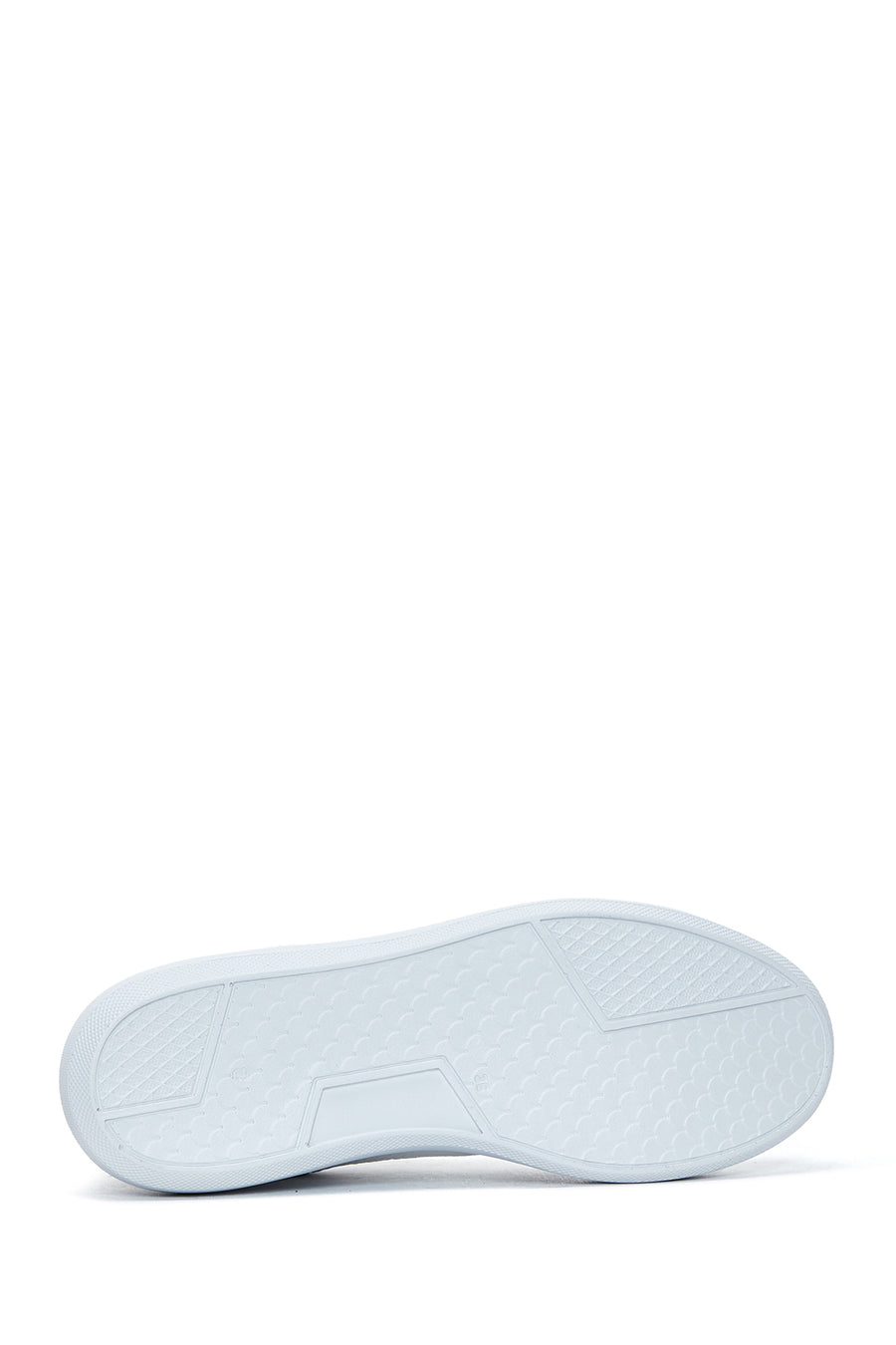 
Women's White Lace-Up Leather Sneaker
