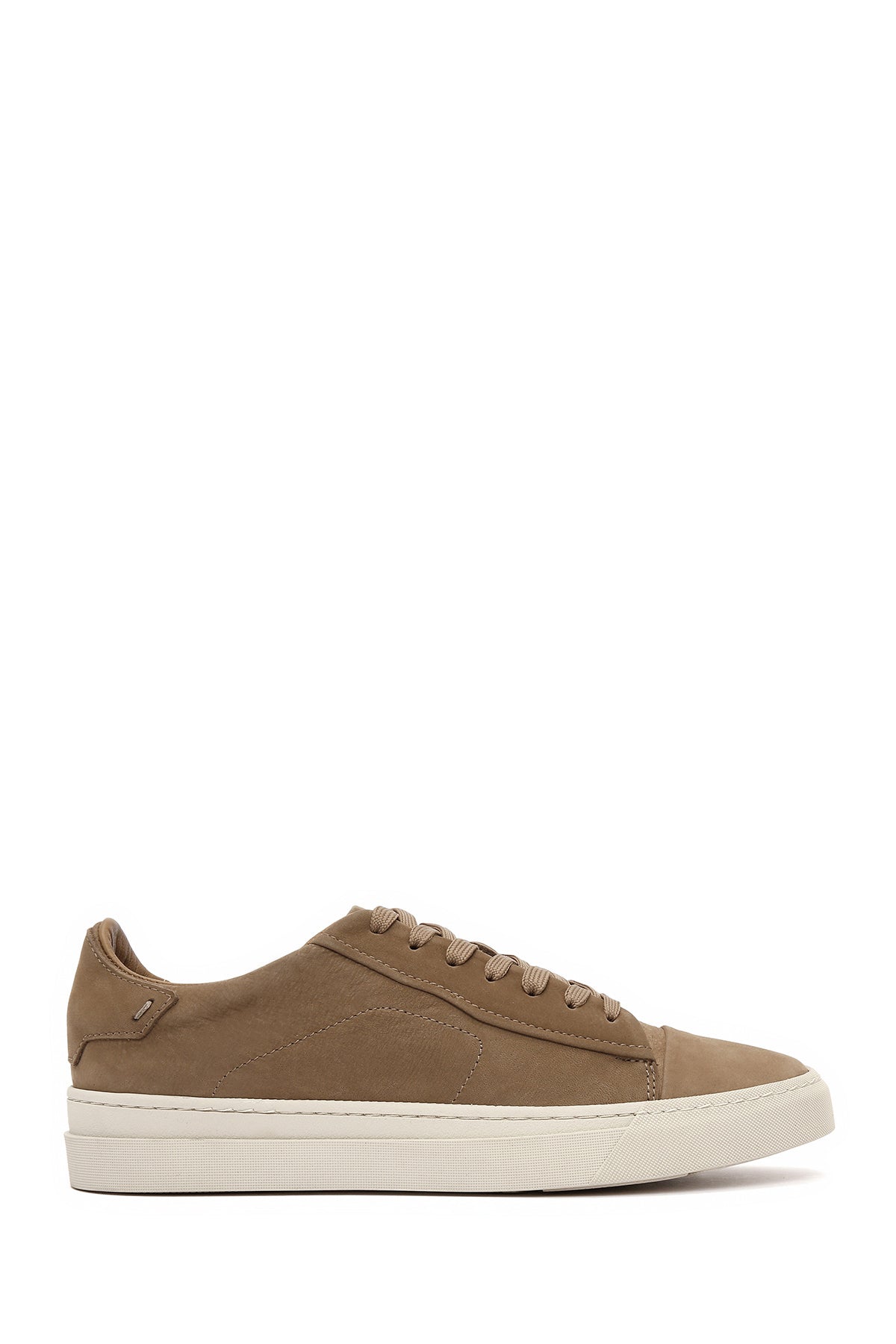 Erkek Bej Bağcıklı Nubuk Deri Sneaker 25SFD6105V3 | Derimod
