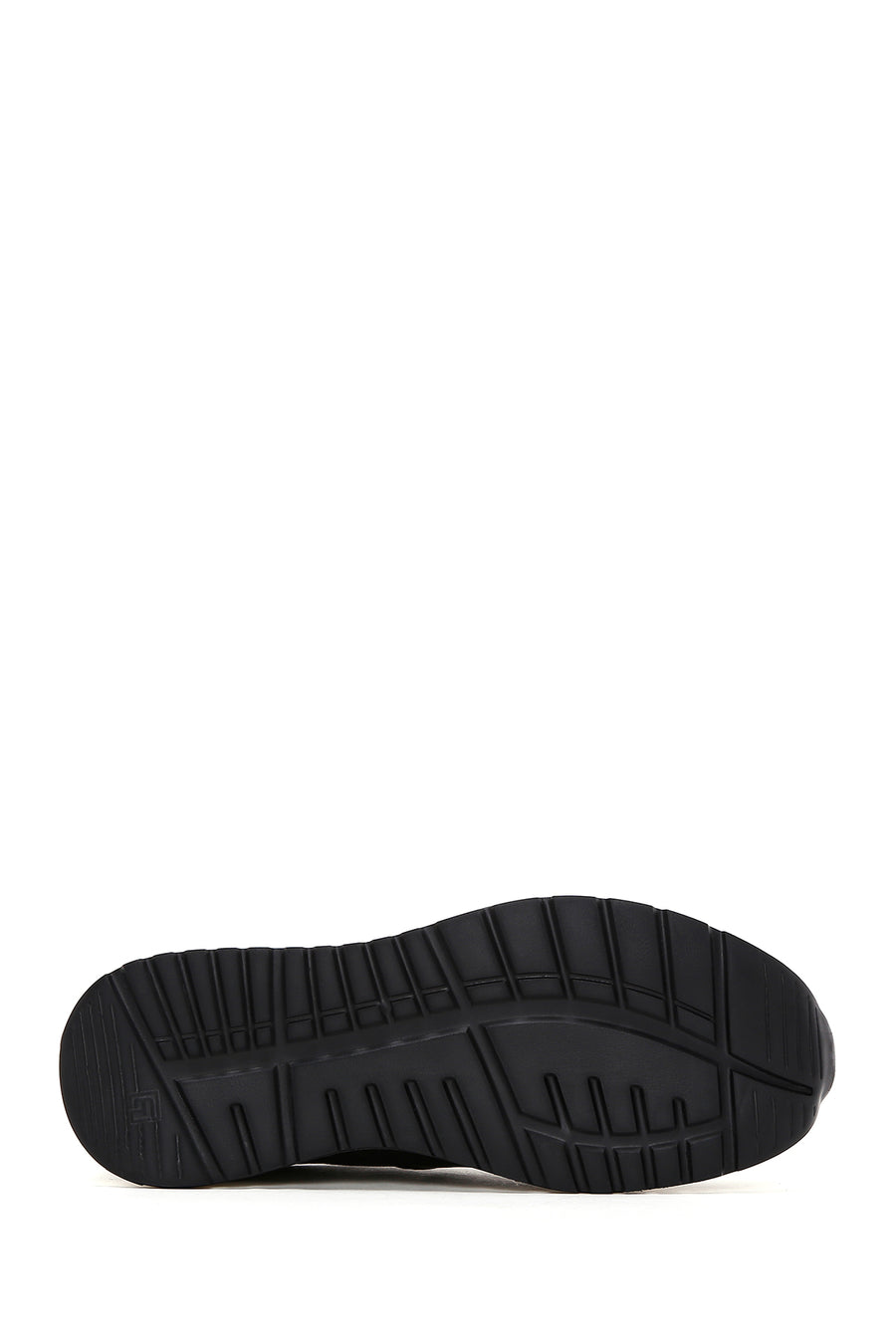 Men's Black Lace-Up Leather Casual Sneaker