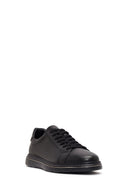 Male Black Lace-Up Leather Sneaker | Derimod