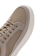 Male Beige Lace-up Fabric Sneaker | Derimod
