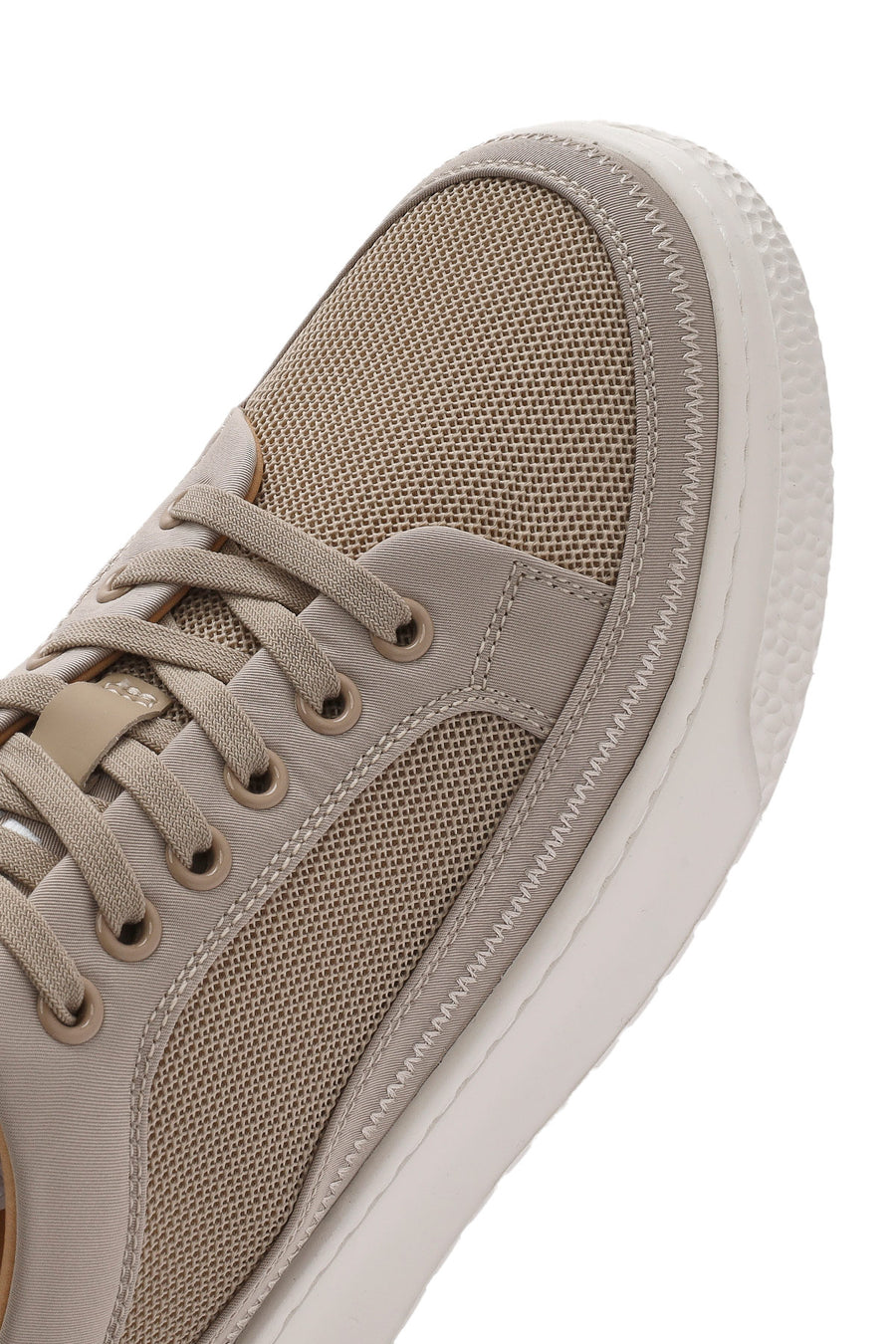 Erkek Bej Bağcıklı Kalın Tabanlı Sneaker