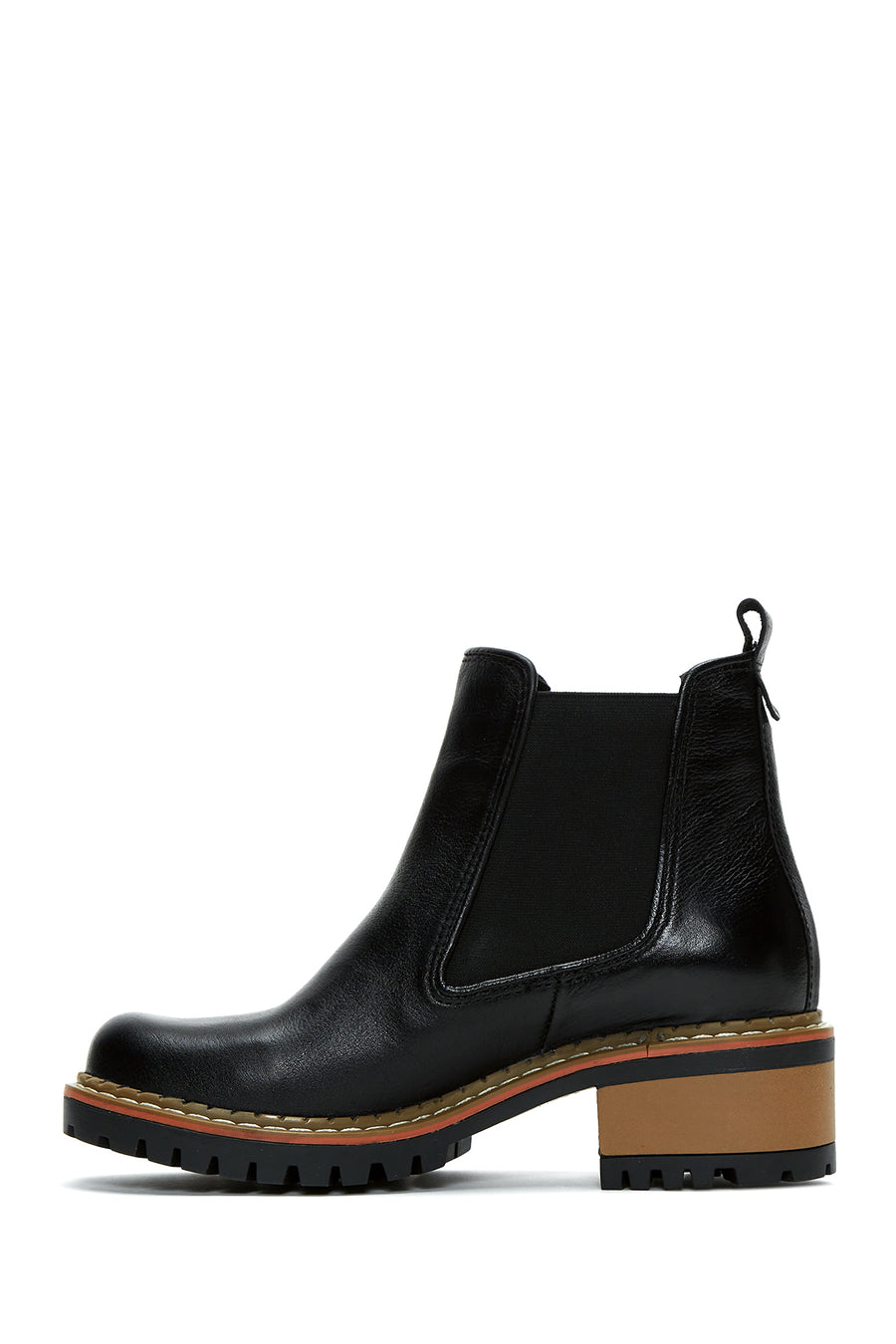 Women's Black Leather Classic Flat Boots