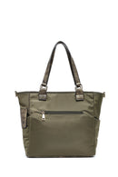 Woman Khaki Long-Strap Fabric Shoulder Bag | Derimod