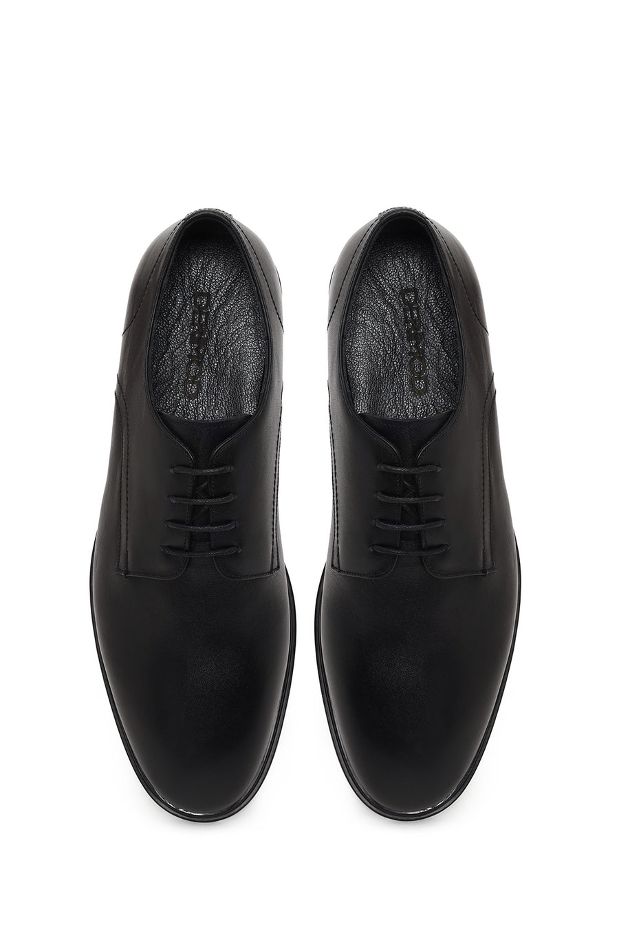 Male Black Lace-Up Leather Casual Shoes
