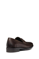 Geox Men's Brown Decio Leather Classic Loafer | Derimod
