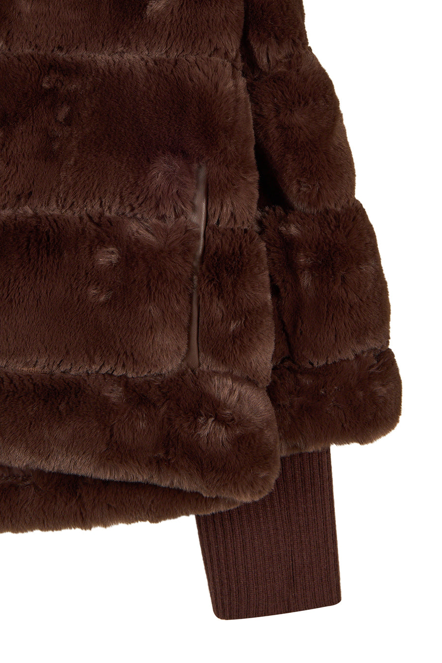 Dolomiti Kadın Kahverengi Kısa Teddy Mont