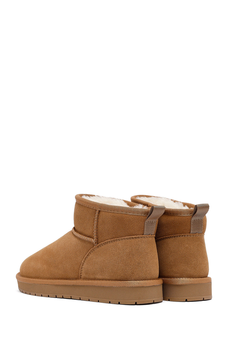 Woman Camel Fur Suede Teddy Boots