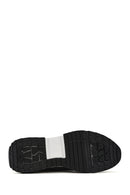 Men's Navy Blue Thick Sole Lace-Up Suede Leather Sneakers | Derimod