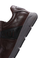 Erkek Kahverengi Deri Casual Sneaker | Derimod
