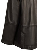 Florida-X Woman Black A-Line Leather Jacket | Derimod