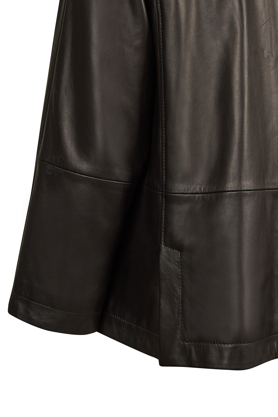Florida-X Woman Black A-Line Leather Jacket