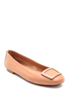 Women's Leather Buckle Detailed Ballerinas | Derimod