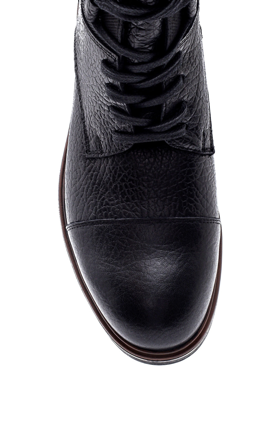 Men's Black Leather Zippered Boots