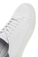 Men's White Lace-up Leather Sneaker | Derimod