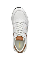 Geox Men's White Spherica Lace-up Leather Sneaker | Derimod