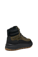 Geox Men Khaki A Granito + Grip B Abx D - Sue Lace Leather Outdoor Boot | Derimod