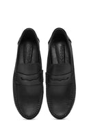 Men's Black Leather Casual Loafer | Derimod