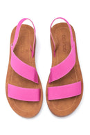 Women's Pink Casual Flat Sandals | Derimod